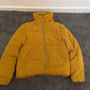 Corduroy puffer jacket